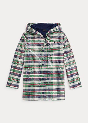 Polo Girls Plaid Water-Resistant Cotton Jacket (S-XL)