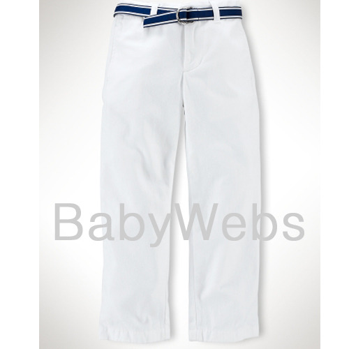 Cotton Chino Pant/White (Boys 4T-7)