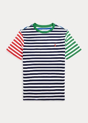 Polo Boys Striped Cotton Jersey Tee (2T-XL)