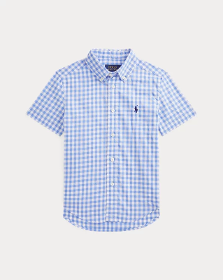 Polo Boys Gingham Poplin Short-Sleeve Shirt (2T-XL)