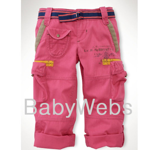 Cotton Cargo Pant/Pink (Girls 3T-6X)
