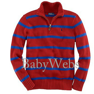 Half Zip Mockneck Sweater/Martin Red (Boys 8-20)