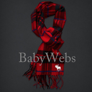 Abercrombie kids Colorful plaid scarf /Red (Kids)