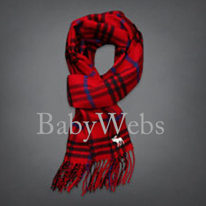 Abercrombie kids Colorful plaid scarf 2 /Red (Kids)