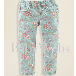 Floral Cropped Skinny Jeans/Rupp Wash (Girls 7-16)