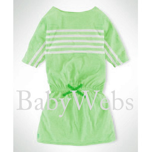 Engineered Striped Dress/Marathon Green Multi (Girls 7-16)