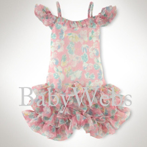 Floral Chiffon Dress/Pink Multi (Girls 7-16)