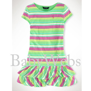 Striped T-Shirt Dress/Resort Rose Multi (Girls 7-16)