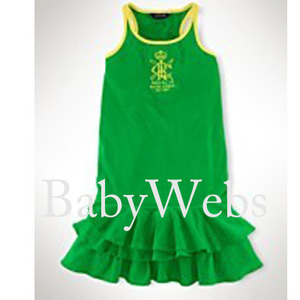 Embroidered Tank Dress/Vivid Green (Girls 7-16)