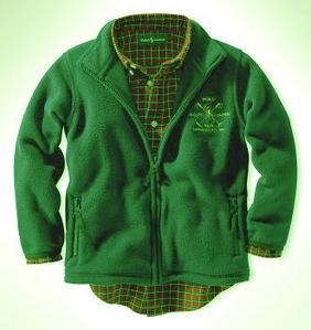 Full-Zip Mockneck Fleece Jacket/Light Green (Boys 2T-7)