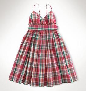 Payton Madras Dress/Pink Multi (Girls 2T-16)
