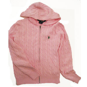 Polo Women&#039;s Cotton Cable-Knit Hoodie/Pink (S-L)
