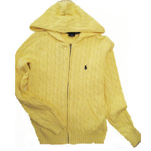 Polo Women&#039;s Cotton Cable-Knit Hoodie/Yellow (S-L)