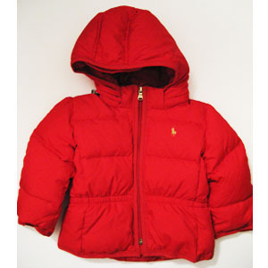 Tate Hooded Down Jacket/Red (INFANT GIRLS)