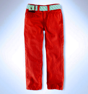 Thompson Straight Stretch Jean/Red (Girls 2T-4T)