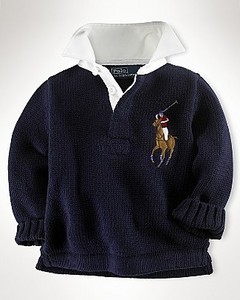Big Pony Rugby Sweater/Newport Navy (Boys 2T-XL)