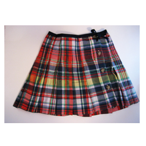 Madras Pleated Skirt (Girls 2T-16)