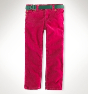 Stretch Corduroy Pant/Bright Pink Jewel (Girls 3T-6X)
