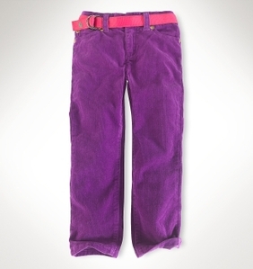 Stretch Corduroy Pant/Purple (Girls 7-16)