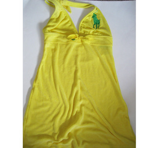 Polo Women&#039;s Big Pony Terry Halter Cover-Up/Yellow (S-M)