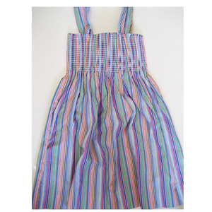 Multi Stripe Cotton Dress/Multi (Girls 7-16)